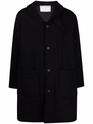 Société Anonyme shawl-lapels single-breasted coat - Black