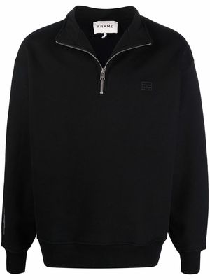 FRAME half zip sweatshirt - Black