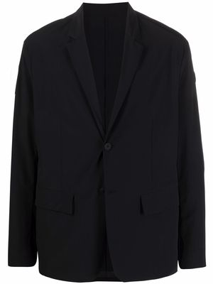 Moncler logo patch casual blazer - Black
