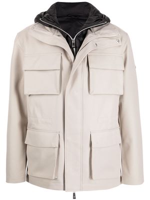 Armani Exchange pocket-detail hooded jacket - Brown
