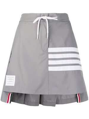 Thom Browne flyweight tech pleated 4-Bar miniskirt - Grey