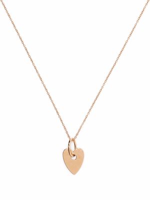 GINETTE NY 18kt rose gold Angèle mini heart chain necklace - Pink
