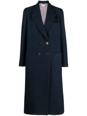 Thom Browne double-breasted overcoat - Blue