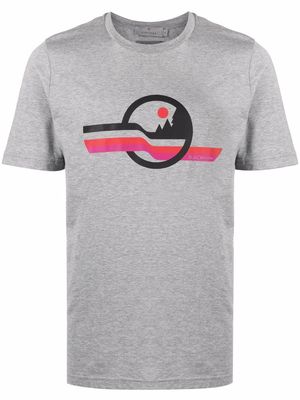 Canali graphic-print short-sleeved T-shirt - Grey
