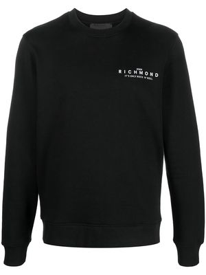 John Richmond chest logo-print sweatshirt - Black