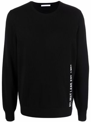 Helmut Lang intarsia-knit cotton jumper - Black