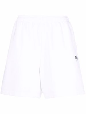 Balenciaga flared cotton track shorts - White