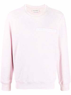 Alexander McQueen logo-patch sweatshirt - Pink