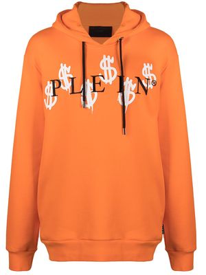 Philipp Plein legend logo-print hoodie - Orange