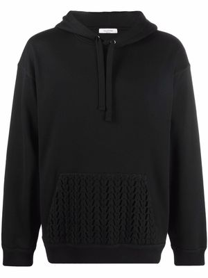 Valentino logo-jacquard hoodie - Black