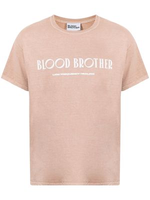 Blood Brother Brooklyn Bridge print T-shirt - Neutrals