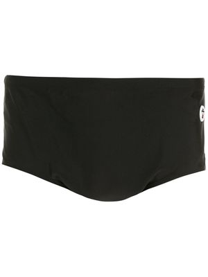 Amir Slama logo-patch swimming shorts - Black