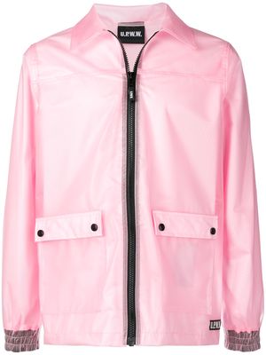 U.P.W.W. contrasting tape jacket - Pink