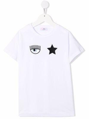 Chiara Ferragni Kids logo-printed T-shirt - White