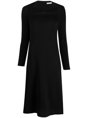 12 STOREEZ square neck knitted dress - Black