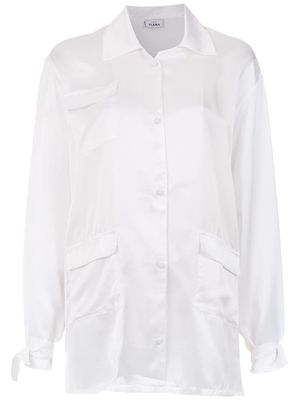 Amir Slama silk oversized shirt - White