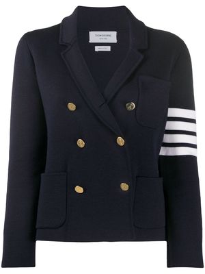 Thom Browne 4-Bar double-face wool double-breasted jacket - Blue
