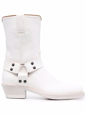 Buttero square toe boots - White