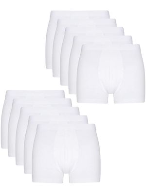 Organic Basics ten-pack organic cotton-blend boxers - White