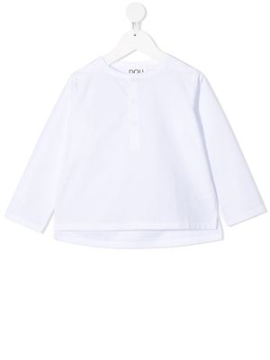 Douuod Kids long-sleeve cotton polo shirt - White