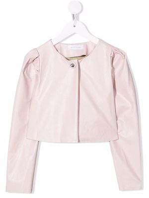 Monnalisa pleat detail jacket - Pink