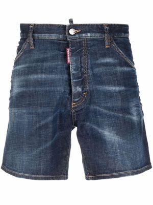 Dsquared2 loose-fit distressed denim shorts - Blue