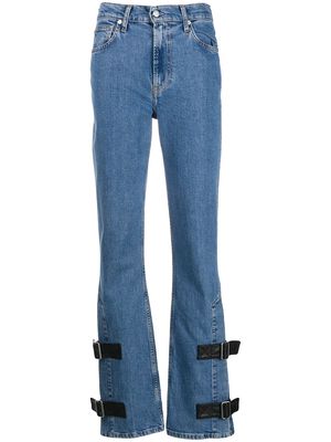 Helmut Lang Strap bootcut jeans - Blue