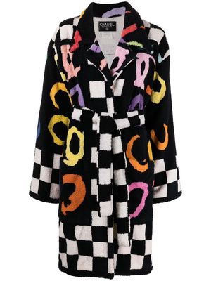 Chanel Pre-Owned 1995 CC check-print bathrobe - Black