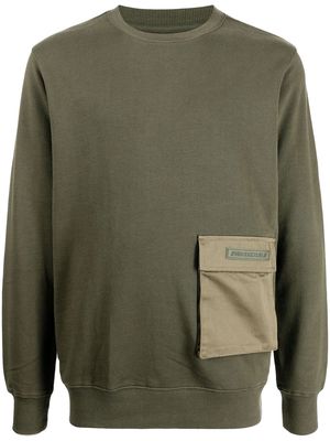 izzue flap-pocket sweatshirt - Green