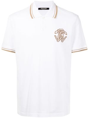 Roberto Cavalli embroidered-logo polo shirt - White