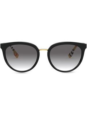 Burberry Eyewear check print sunglasses - Black