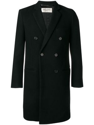 Saint Laurent double-breasted coat - Black