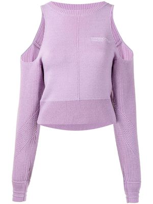 Ground Zero open-shoulder sweater - Purple