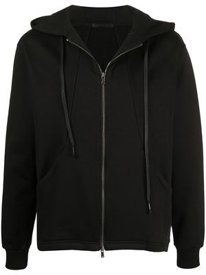 The Viridi-Anne zip-up cotton hoodie - Black
