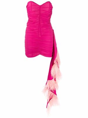 NERVI ruched mini dress - Pink