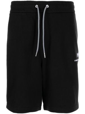 Armani Exchange embroidered-logo track shorts - Black