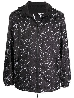 Armani Exchange splatter print reversible jacket - Black