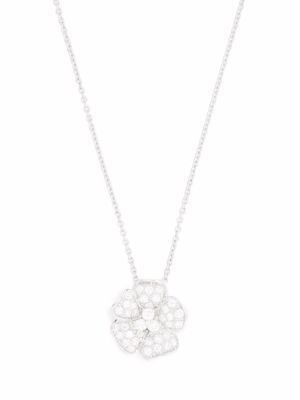 LEO PIZZO 18kt white gold Flora diamond necklace - Silver