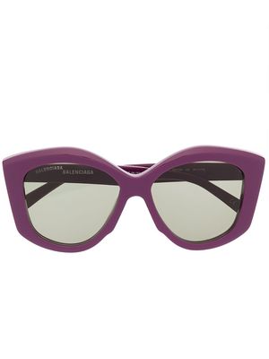 Balenciaga Eyewear Power butterfly-frame sunglasses - Purple