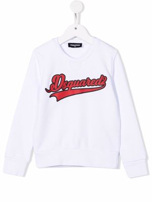 Dsquared2 Kids logo-print cotton sweatshirt - White