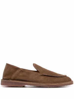 Officine Creative slip-on suede loafers - Brown