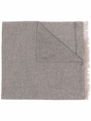 D'aniello sasha fine-stripe scarf - Grey