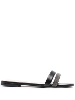 Fabiana Filippi rhinestone strap sandals - Black