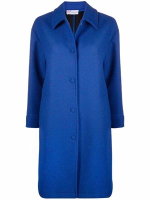 RED Valentino single-breasted button-front coat - Blue