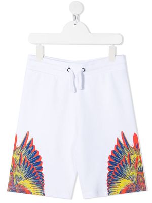 Marcelo Burlon County Of Milan Kids Wings print track shorts - White