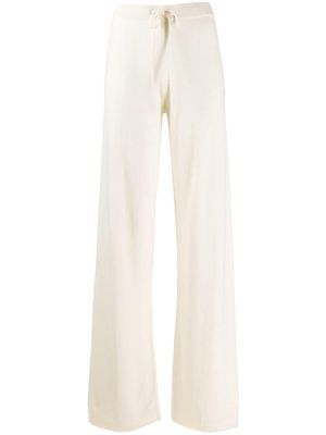 Chinti and Parker wide-leg cashmere track pants - Neutrals