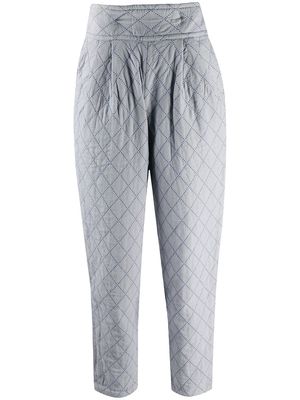 Issey Miyake Pre-Owned 1970s padded tapered trousers - Grey