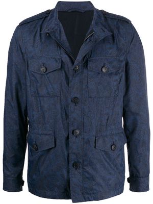 ETRO multi-pocket paisley jacket - Blue
