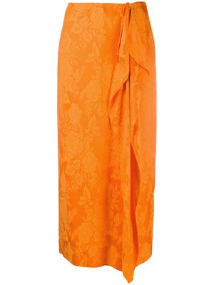 The Attico Gia floral jacquard skirt - Orange