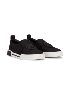 Dolce & Gabbana Kids logo-patch sneakers - Black